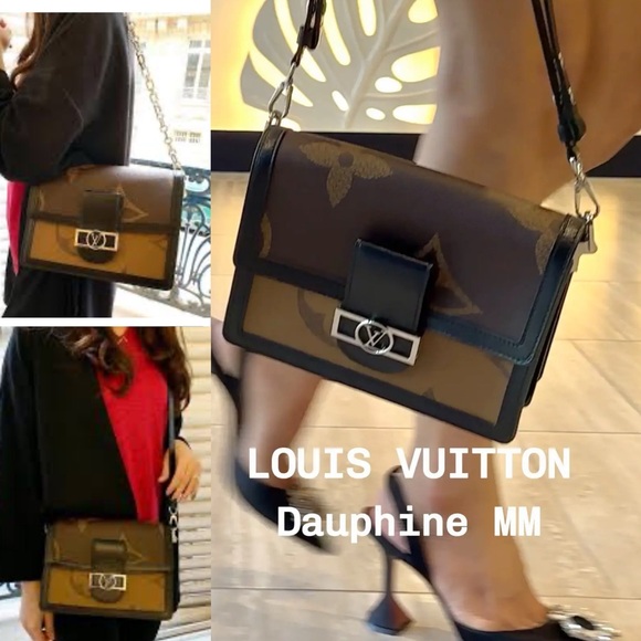 💎 Limited Edition Louis Vuitton Reverse Giant Monogram Dauphine MM - Picture 1 of 16